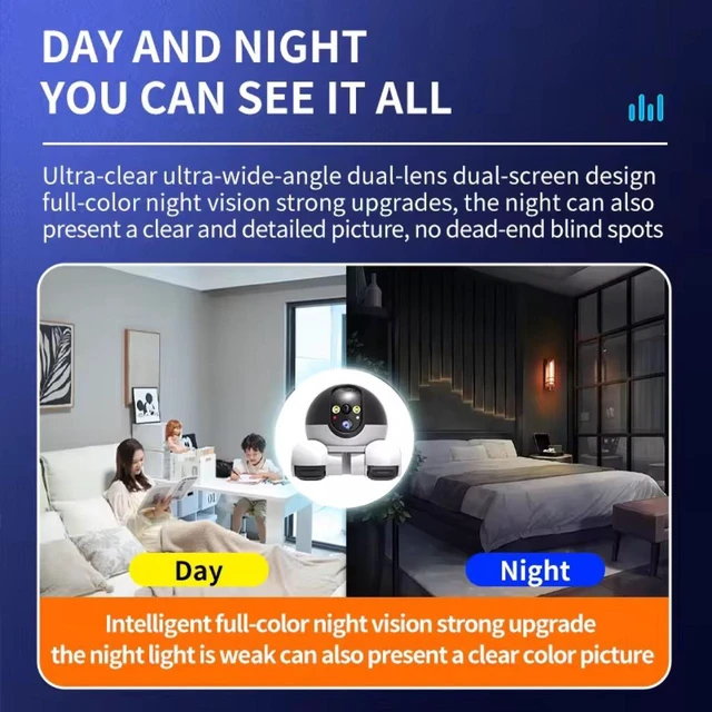 Alt view image 9 of 10 - Small Tank Dual-Screen HD Laser Pet Camera WiFi, 1080P, Smart Security Robot, Pet Monitor, Laser Toy, Two-Way Audio