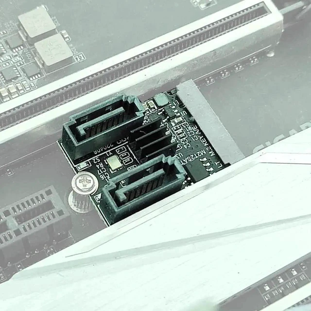 Alt view image 8 of 12 - WISDUM M.2 (A+E Key) Card NGFF to 2 Ports SATA3.0 / 6G Extention Card Hard Disk Drive-Free JMB582 (Short Version)