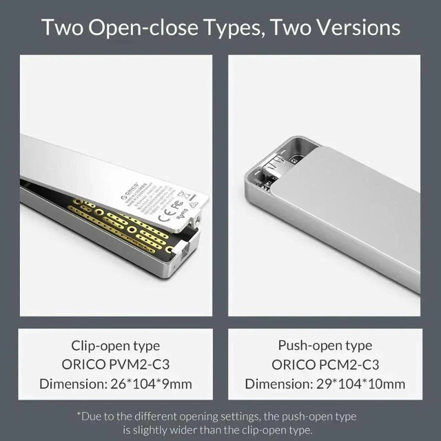 Alt view image 10 of 12 - M2 SSD Case NVME USB C 10Gbps Support UASP USB3.1 Gen2 Type C M.2 SSD Enclosure for NVME PCIE NGFF SATA M/B Key SSD Disk