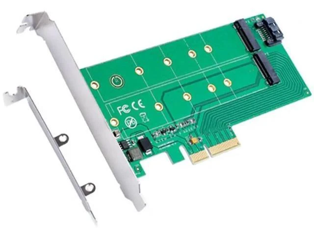 Alt view image 2 of 2 - FOR PCIe x 4 to NGFF(PCIe) SSD+SATA to NGFF(SATA)adapter card
