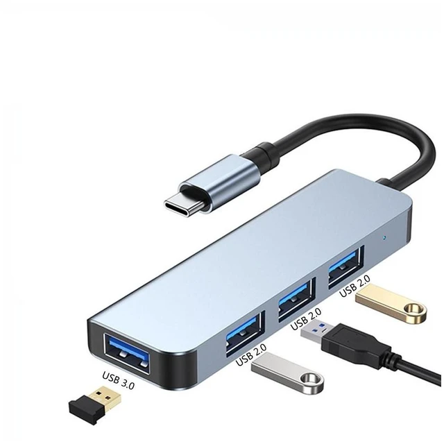 Alt view image 8 of 14 - TypeC-4in1 High-Speed Expander, Multi-Port Docking Station & Splitter for PC / Laptop / Mac TypeC-4in1