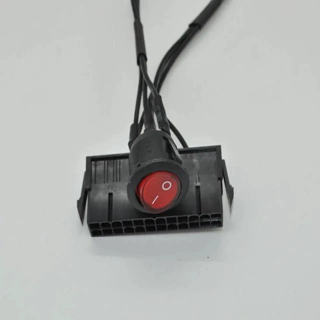 Alt view image 6 of 6 - WISDUM 24 Pin Cable Switch cable 24Pin Power Supply Synchronizer ATX Mining Power Start Switch Power tester cable Computer Adaptor