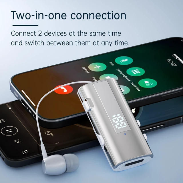 Alt view image 7 of 10 - K92 Clip-On Bluetooth Headset Sports Cycling, Noise Cancelling, 50H Battery, 2025 New, Delivery & Business