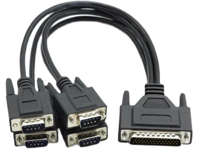 Alt view image 4 of 4 - DB44 pin to DB9 pin cable 4 Port DB9 RS-422 serial adapter cables for PCI card to 4 x RS422/485 cards