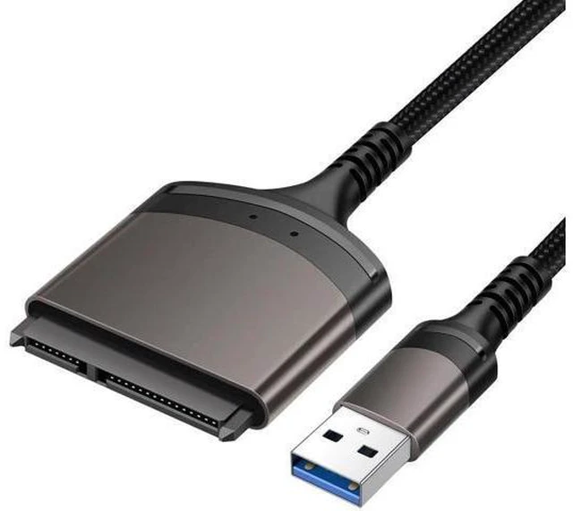 Alt view image 6 of 10 - SATA to USB Adapter Cable, USB 3.0 to SATA III Hard Drive Adapter for 2.5'' SSD/HDD Data Transfer, Support UASP - 9 Inchs, Aluminum Shell & Nylon Cord