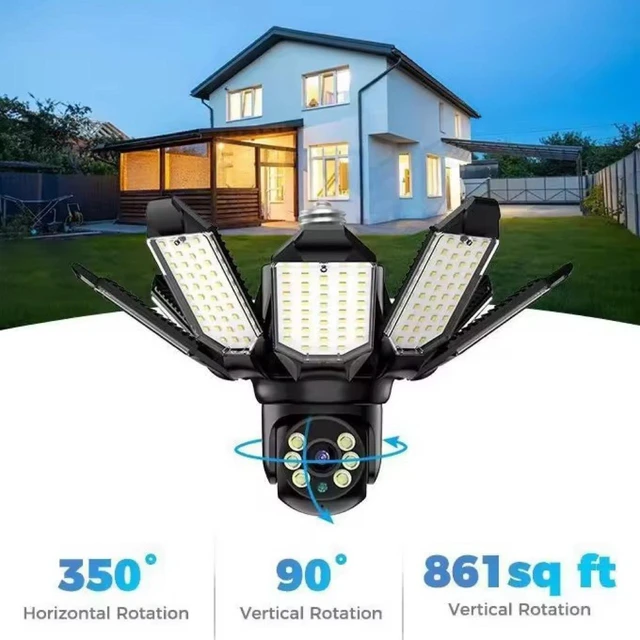 Alt view image 12 of 12 - Light Bulb Security Camera 2-in-1, Wireless WiFi, 1080P HD Night Vision, Mobile Remote, Home Monitor, Motion Alert