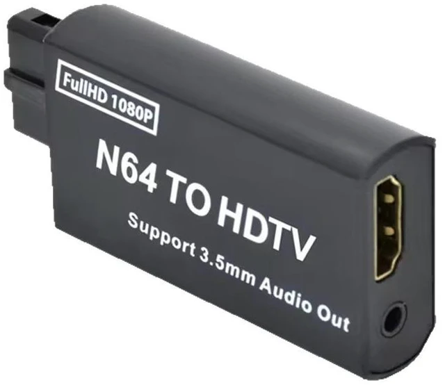 Alt view image 6 of 10 - N64 to HDMI Converter 1080P HDMI Adapter for N64/SNES/NGC/SFC Game Consoles, Plug-and-Play HDTV Converter with USB Cable, Long Shell Design