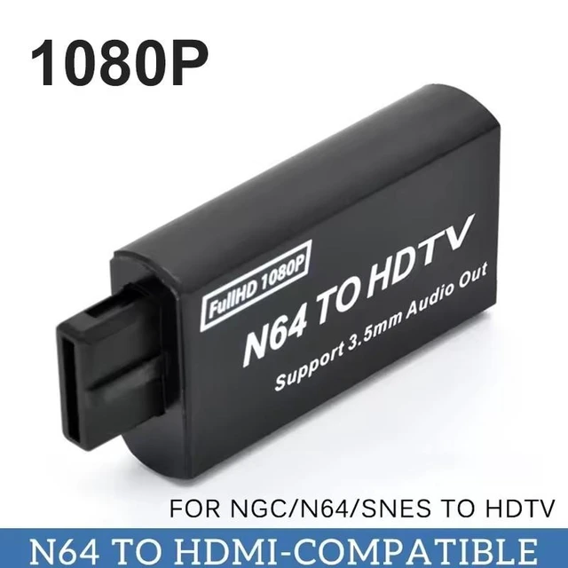 Alt view image 9 of 10 - N64 to HDMI Converter 1080P HDMI Adapter for N64/SNES/NGC/SFC Game Consoles, Plug-and-Play HDTV Converter with USB Cable, Long Shell Design
