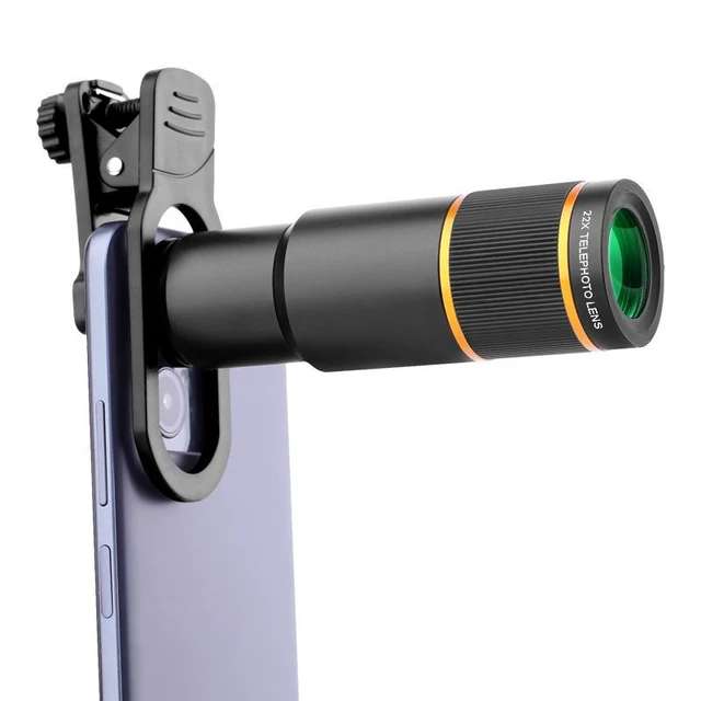 Alt view image 11 of 12 - 22X Telephoto Lens for Phone High-Power Zoom, Concert Binoculars, Telescope Attachment, Metal Build, Optical Glass