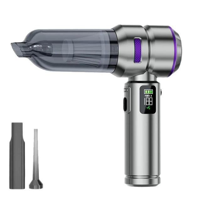 Alt view image 6 of 10 - 6704B Cordless Car Vacuum Cleaner & Air Inflator 2-in-1, 17000Pa Brushless Motor with Digital Display & LED Light 100W 80000RPM, 3 Speed Modes, USB-C Fast Charging for Car, Home, Office