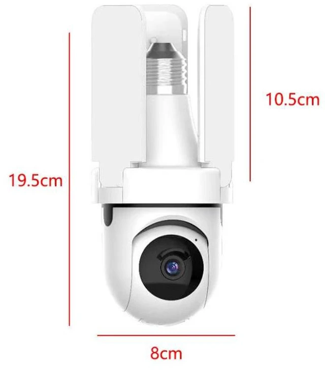 Alt view image 8 of 8 - Clover Leaf Illumination Bulb Camera Full-Color Night Vision, 1080P, WiFi, Smart Motion Tracking, Two-Way Audio