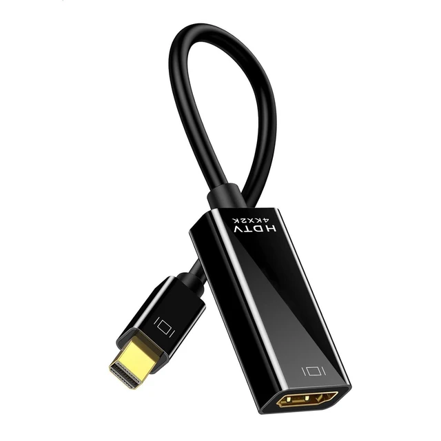 Alt view image 5 of 8 - Mini DP to HDMI Cable 4K@30Hz Mini DisplayPort to HDMI Adapter Cord, High-Definition Screen Mirroring Converter for Laptop/PC/Monitor/TV