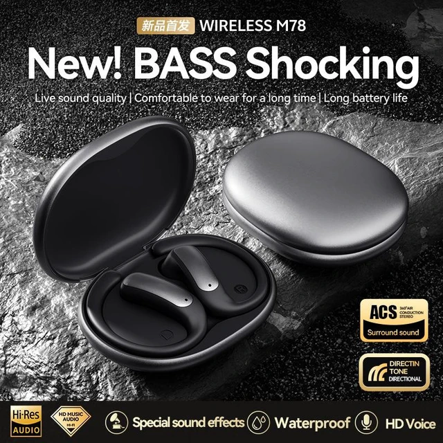 Alt view image 11 of 12 - M130 AI Smart Translation Bluetooth Headset OWS Open-Ear Design, Hi-Fi Sound, Low Latency, Long Battery Life, Stereo Sound, Bluetooth 5.4
