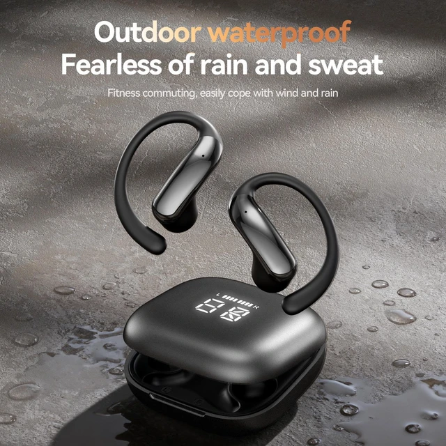 Alt view image 7 of 12 - M142 AI Smart Translation Bluetooth Headset OWS Open-Ear Design, Bluetooth 6.0, High-Quality Sound, Digital Display Lid, True Wireless