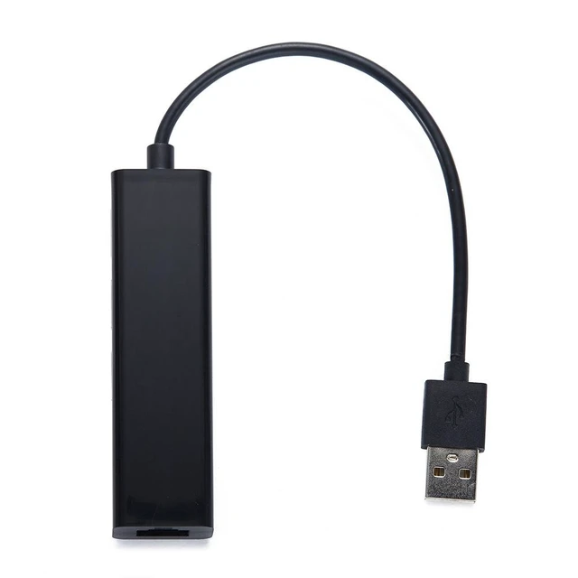 Alt view image 9 of 14 - 3-Port USB Hub + 100Mbps Ethernet Adapter B09 USB 2.0 to RJ45, Driver-Free LAN Card & USB Expander for PC / Laptop black