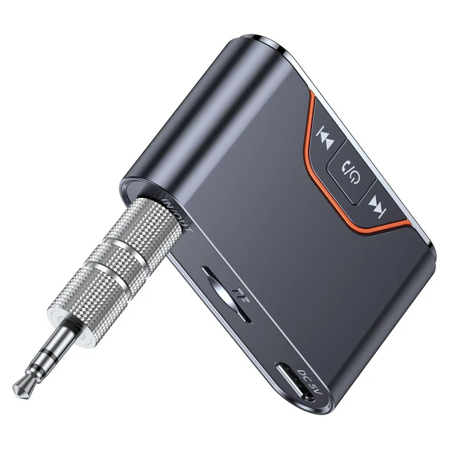 Alt view image 5 of 8 - BT-107 Car Bluetooth 5.0 Audio Adapter, 2-in-1 Transmitter & Receiver with TF Card Playback 8H RX / 6H TX, 10m Range, Hands-Free Mic Wireless for Car Stereo, TV, Speaker