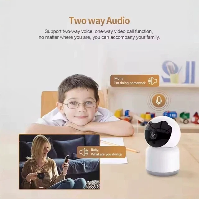 Alt view image 12 of 12 - WiFi Smart Security Camera 360° Indoor/Outdoor, 1080P HD, Mobile Remote, Two-Way Audio, Motion Alert