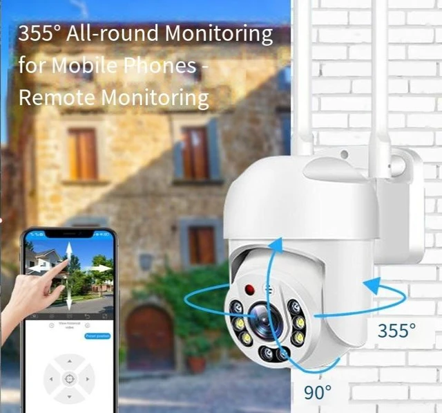 Alt view image 8 of 8 - A6 1080P Home Security Wireless Camera Indoor/Outdoor, HD Night Vision, P2P WiFi, Two-Way Audio, IP65 Waterproof, Motion Alert
