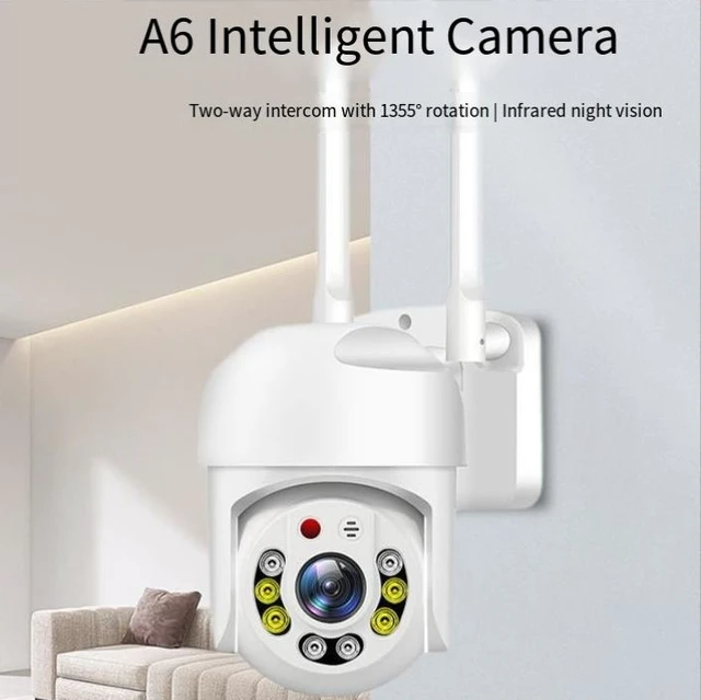 Alt view image 7 of 8 - A6 1080P Home Security Wireless Camera Indoor/Outdoor, HD Night Vision, P2P WiFi, Two-Way Audio, IP65 Waterproof, Motion Alert