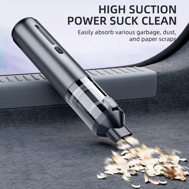 Alt view image 8 of 10 - 2-in-1 Car Vacuum & Tire Inflator, 15000Pa Handheld Cordless Vacuum Cleaner 80000 RPM Brushless Motor, 3 Speeds, 3×2000mAh Battery For Car Interior, Tires, Air Mattresses