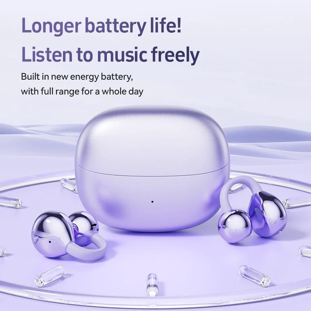 Alt view image 7 of 8 - M108 AI Smart Translation Bluetooth Headset Clip-On Open-Ear, Bone Conduction, Hi-Fi Sound, True Wireless, Bluetooth 5.4