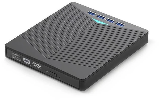 Alt view image 11 of 12 - Multi-Function External USB 3.0 DVD Drive Portable CD/DVD Burner for Laptop/Desktop, with USB 3.0 + Type-C + SD/TF Card Slots, Plug-and-Play