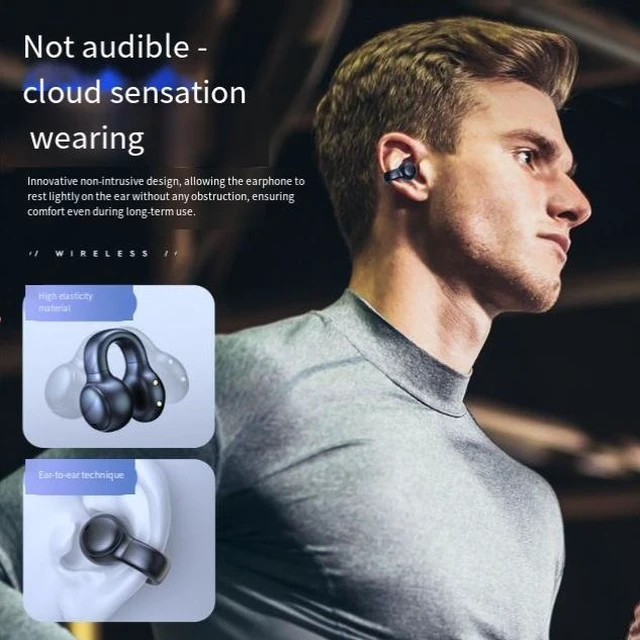 Alt view image 8 of 8 - M38 Wireless Bluetooth Headset Open-Ear Clip-On Design, Bluetooth 5.3, 300mAh Charging Case, 13mm Driver, Sports Stereo Earbuds
