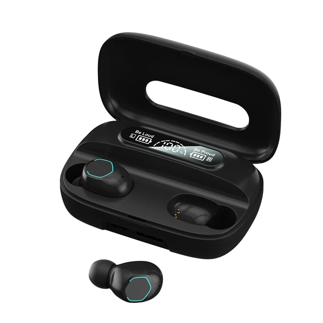 Alt view image 5 of 8 - M9 Wireless Bluetooth Headset 2000mAh Charging Case, 120H Battery, Bluetooth 5.2, Gaming Noise Cancelling, In-Ear TWS Earbuds