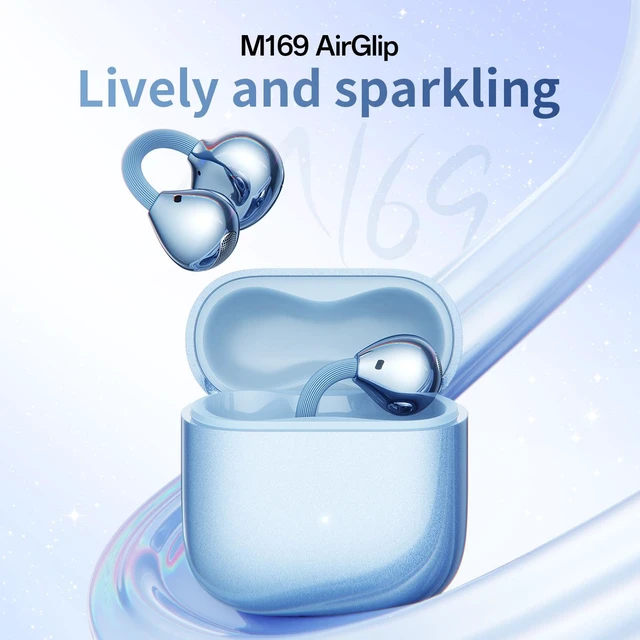 Alt view image 7 of 10 - M169 Clip-On Bluetooth Headset Open-Ear Design, Digital Display, Bluetooth 6.0, 11mm Driver, AAC/SBC, for Sports & Daily Use