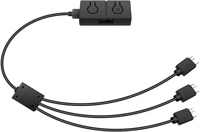 Alt view image 11 of 12 - 12V to 5V RGB Converter, 3-Way Splitter, SATA Connector, 50 Color Modes, 100x 5V LEDs