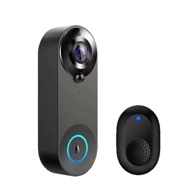 Alt view image 6 of 10 - Smart WiFi Video Doorbell Tuya, Wireless, 166° Wide Angle, Two-Way Audio, PIR Detection, Night Vision, Battery Powered