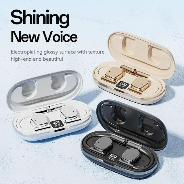 Alt view image 10 of 10 - AI Smart Translation Bluetooth Headset OWS Open-Ear Design, UV Sterilization Charging Case, True Wireless, Bluetooth 5.4, for Travel & Sports M111 white
