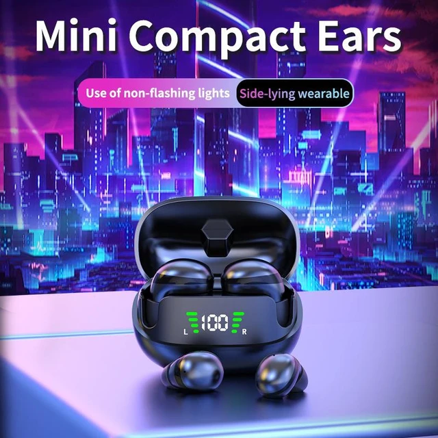 Alt view image 9 of 10 - Mini13 Ultra-Small Wireless Bluetooth Headset Peanut Size, Invisible In-Ear, 15M Range, Noise Cancelling, Running Sports