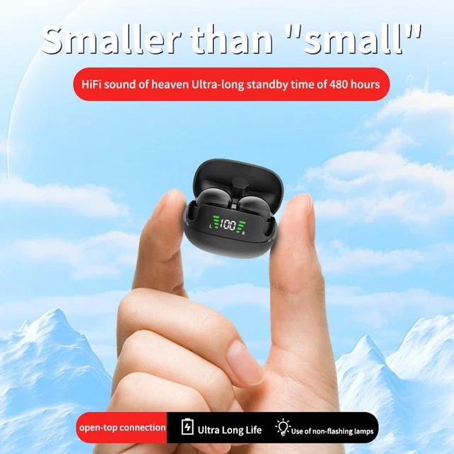 Alt view image 10 of 10 - Mini13 Ultra-Small Wireless Bluetooth Headset Peanut Size, Invisible In-Ear, 15M Range, Noise Cancelling, Running Sports