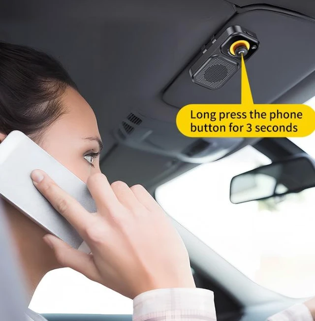 Alt view image 7 of 9 - BT17 Sun Visor Bluetooth Car Kit, 5.4 Hands-Free Speaker with 3W Speaker Vibration Auto-On, Siri/Google Voice Assistant, 12H Battery, 90 Days Standby For Car Truck SUV