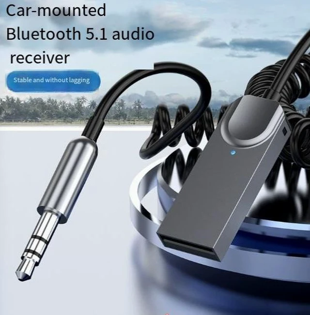 Alt view image 8 of 9 - Bluetooth 5.1 Car Receiver Bluetooth Audio Converter, AUX Adapter, 3.5mm Wireless Audio Transmitter & Receiver