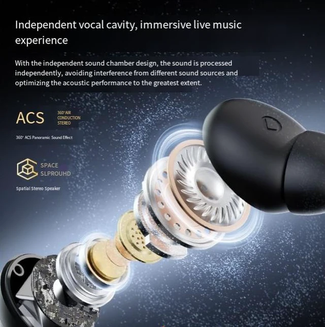 Alt view image 5 of 6 - M83 Wireless Bluetooth Headset Noise Cancelling In-Ear, Outdoor Gaming, Ultra-Long Battery Life, Intelligent Stereo Sound, Bluetooth 5.4