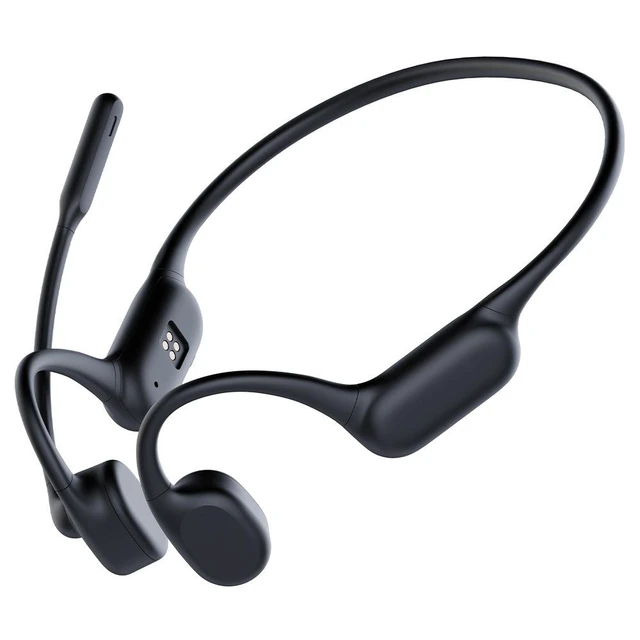 Alt view image 6 of 10 - S18M True Bone Conduction Headphones, Bluetooth 6.0 Open Ear Wireless Sports Headset with Microphone, 5H Long Battery Life, 170mAh, IPX5 Waterproof Sweatproof, Ultra-Light 26g for Running Cycling Gym