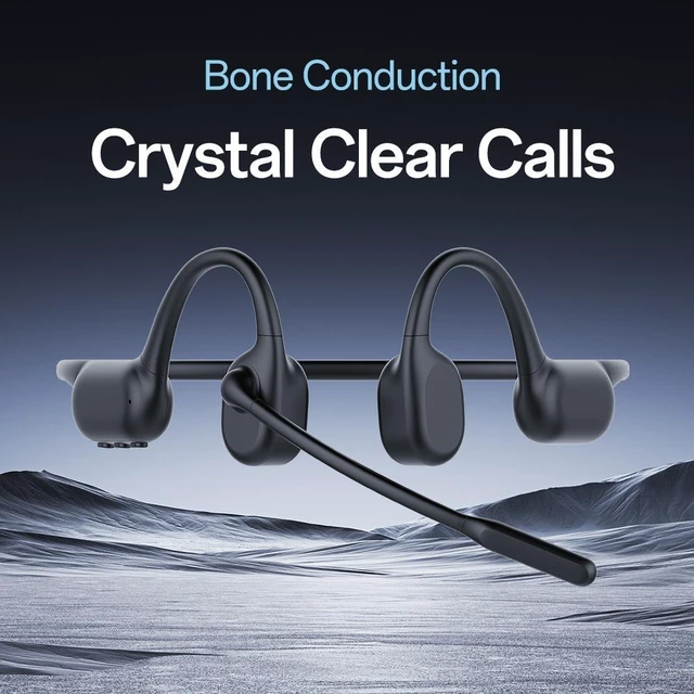 Alt view image 8 of 10 - S18M True Bone Conduction Headphones, Bluetooth 6.0 Open Ear Wireless Sports Headset with Microphone, 5H Long Battery Life, 170mAh, IPX5 Waterproof Sweatproof, Ultra-Light 26g for Running Cycling Gym