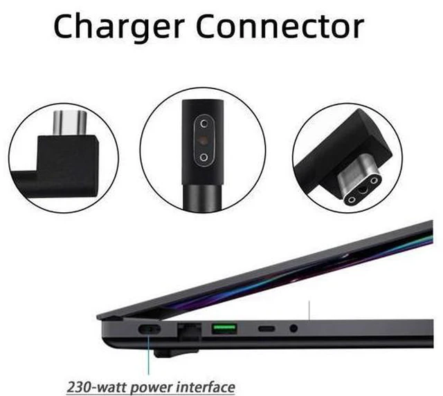 Alt view image 8 of 10 - 230W 19.5V 11.8A RC30-024801 Genuine Charger Fit for Razer Blade 15 14 16 17 RZ09-0248 RTX3060 RTX3070 RTX3080 RTX2070 RTX2080 GTX1060 GTX1070 Blade Pro 17/4K Gaming Laptop Power Adapter