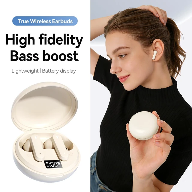 Alt view image 7 of 8 - M164 Digital Display In-Ear Bluetooth Headset Bone Conduction Sleep Headphones, High-Quality Sound, Ultra-Long Battery Life, Bluetooth 6.0