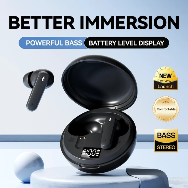 Alt view image 8 of 8 - M164 Digital Display In-Ear Bluetooth Headset Bone Conduction Sleep Headphones, High-Quality Sound, Ultra-Long Battery Life, Bluetooth 6.0