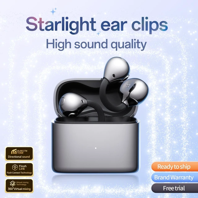Alt view image 8 of 10 - M173 Clip-On Bluetooth Headset Open-Ear Sports Headphones, Cross-Border Bestseller, High-Quality Sound, Bluetooth 6.0