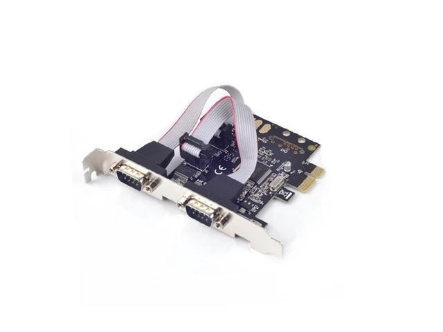 Alt view image 2 of 2 - PCIE 2 Port RS232 RS-232 Serial Port COM to PCI-E PCI Express Card Adapter Converter 2-port Serial Mcs 9922 win10