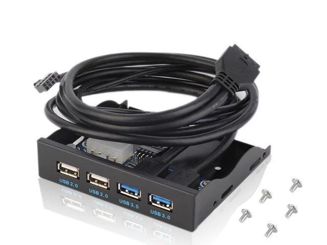 Alt view image 7 of 12 - PC Case 3.5 inch front panel 4 Ports USB Hub,2 Ports USB 3.0 & 2 Ports USB 2.0,2ft USB Type A Female to motherboard Adapter Cable