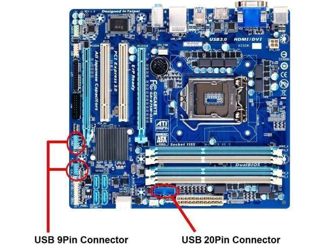 Alt view image 12 of 12 - PC Case 3.5 inch front panel 4 Ports USB Hub,2 Ports USB 3.0 & 2 Ports USB 2.0,2ft USB Type A Female to motherboard Adapter Cable