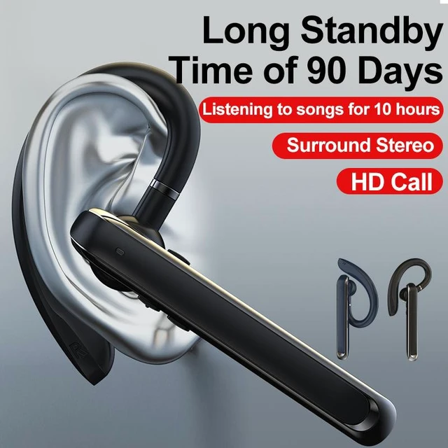 Alt view image 10 of 10 - 880 Business Sports Wireless Bluetooth Headset Comfortable Long-Wear, HD Calls, 10H Playtime, Bluetooth 5.2, Noise Reduction blue