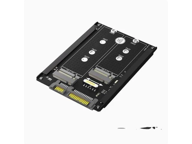 Alt view image 7 of 10 - Dual M.2 to SATA3.0 adapter card M2 NGFF SSD to 6G interface adapter card