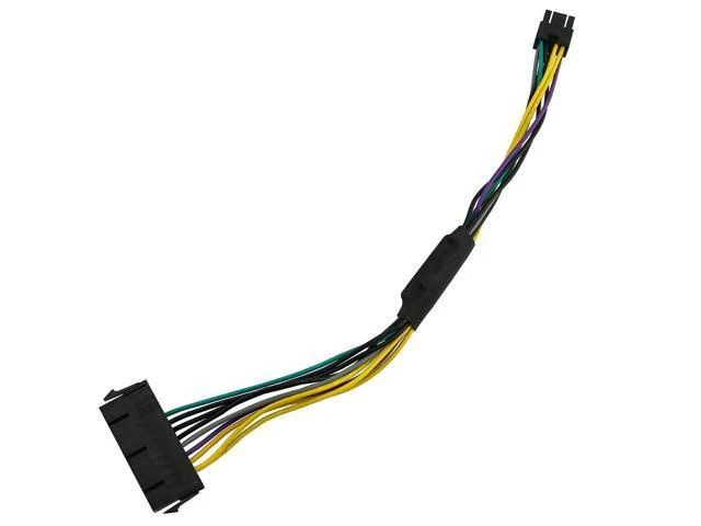 Alt view image 7 of 10 - 11 Inch 24-Pin to 8-Pin 18AWG ATX PSU Power Supply Adapter Cable for Motherboards 2PCS