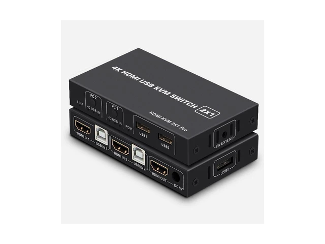 Alt view image 7 of 12 - 2 Ports HDMI KVM Switch USB HDMI KVM Switcher 4Kx2K@30Hz HDMI 1.4 for 2 Computer host sharing Monitor Mouse Keyboard Hub USB Device for PC Laptop Win7 Win10 MAC eokCXOY